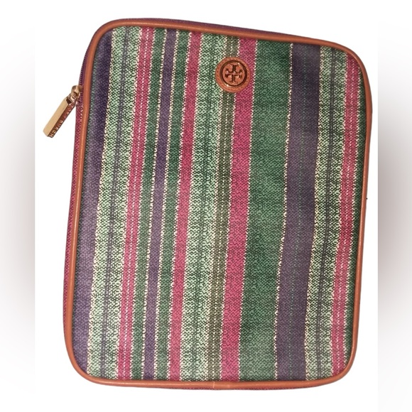 Tory Burch Tablet Case Baha Stripe NWOT - Picture 1 of 6